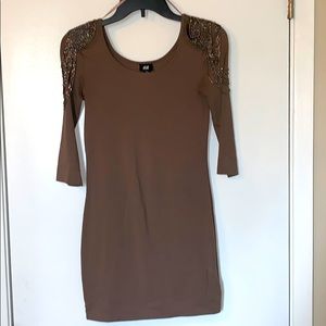 H&M mini beaded shoulder dress